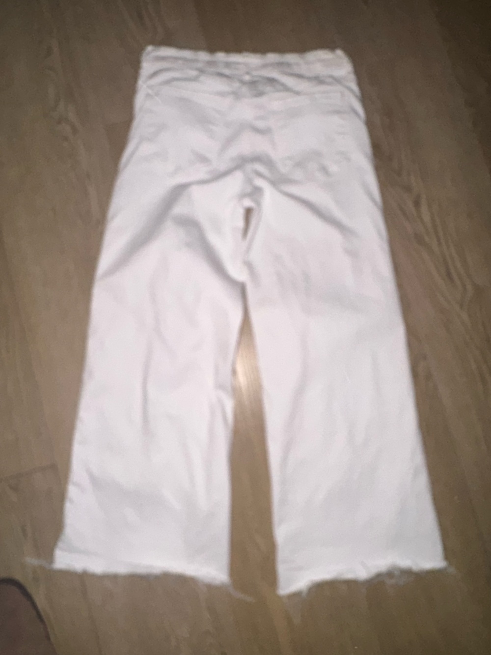 KUT From The Kloth Meg Fab Ab High Rise Wide Leg White Jeans Raw Hem Size 8 - Picture 4 of 7